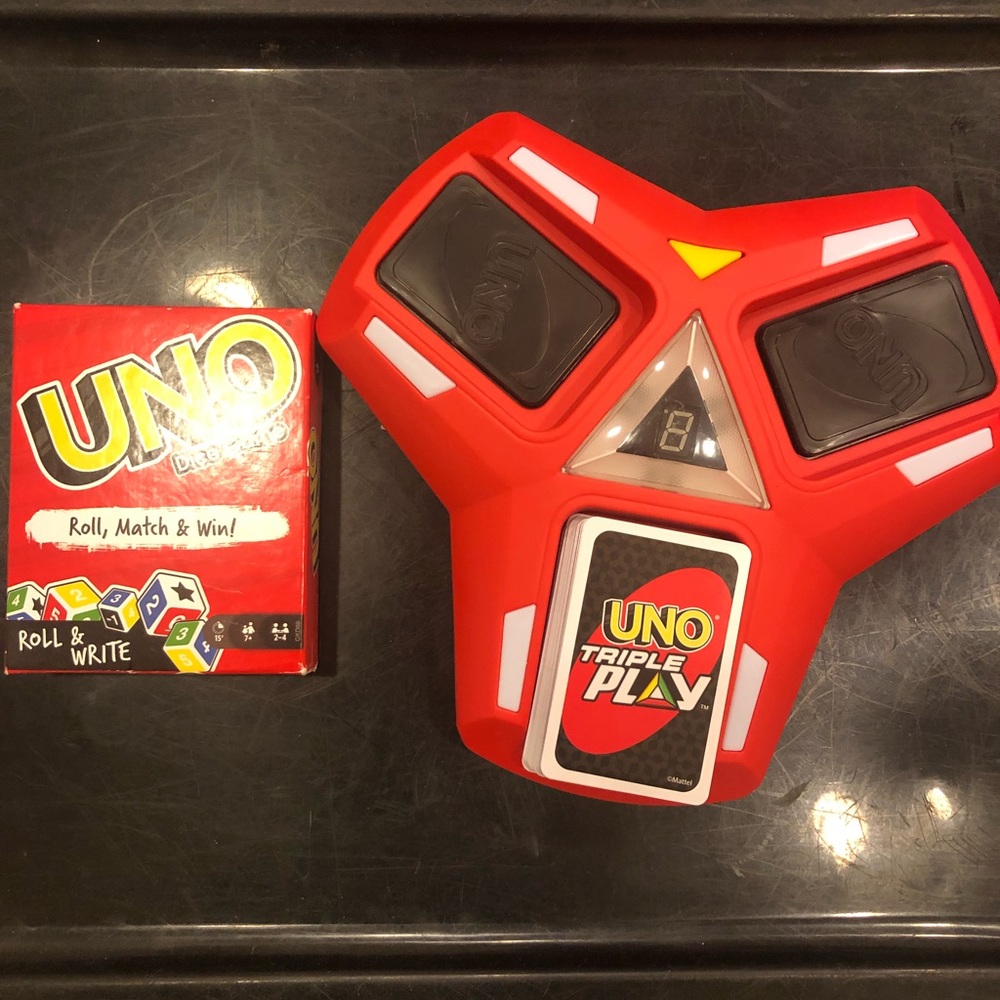 Uno Dice Game and Uno triple play